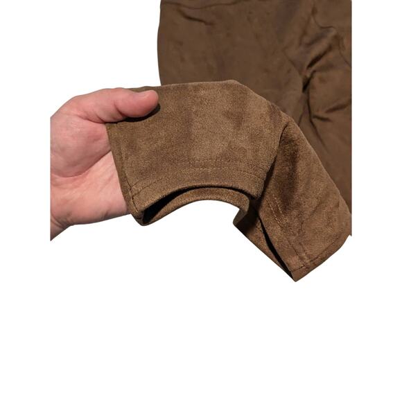 Zolucky Brown Women's Suede Pants - Picture 5 of 6